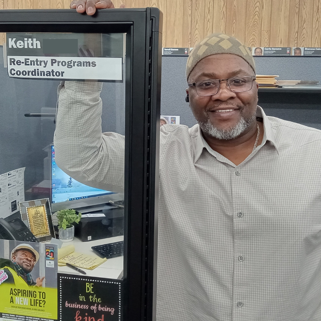 Keith in his role as Re-entry Programs Coordinator